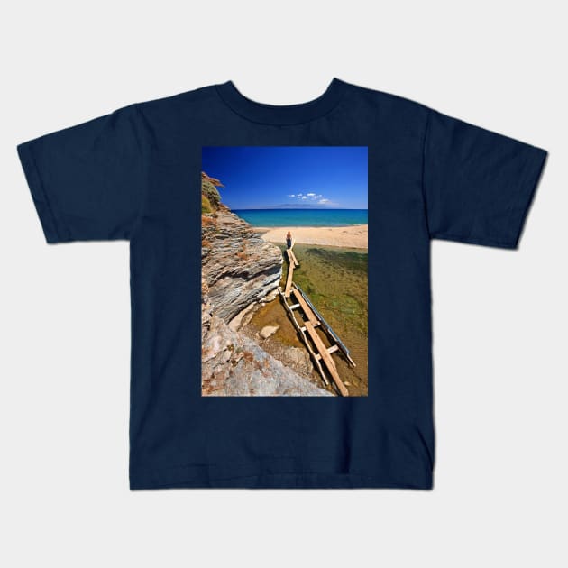 There, at last! - Potami beach, Evia island Kids T-Shirt by Cretense72